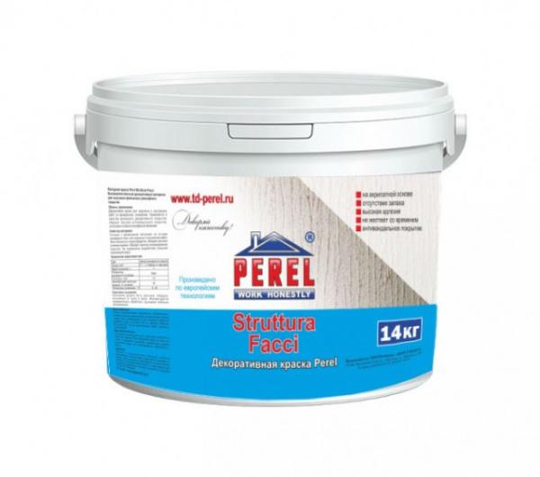 Штукатурка и краска Фактурная краска Perel Struttura Facci
