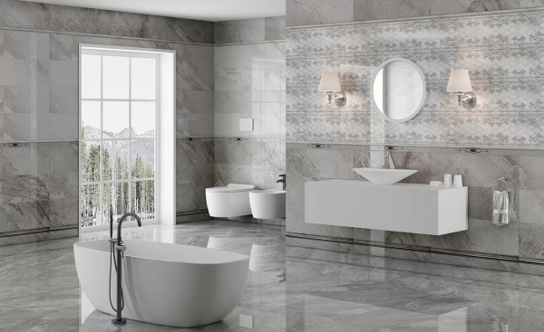 Керамический гранит 60 х 120 см Керамогранит Eurotile (Иран) 60х120 ECLIPSE GRAY 627