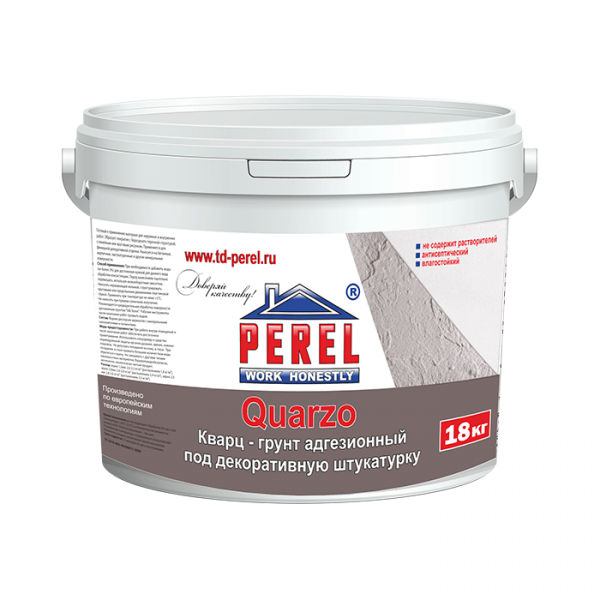 Штукатурка и краска Кварц-грунт Perel Quarzo
